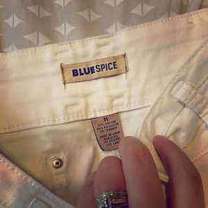 High waisted white pants